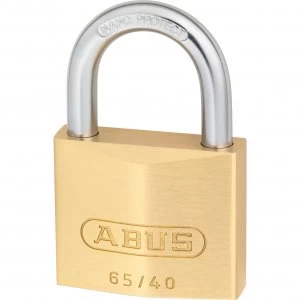 Image of Abus 65 Series Compact Brass Padlock Keyed Alike 40mm Standard 401