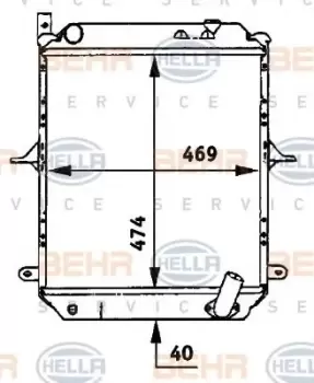 Image of x1 Behr Radiator 8MK376722-131 Genuine replacement part for Car Made in Spain