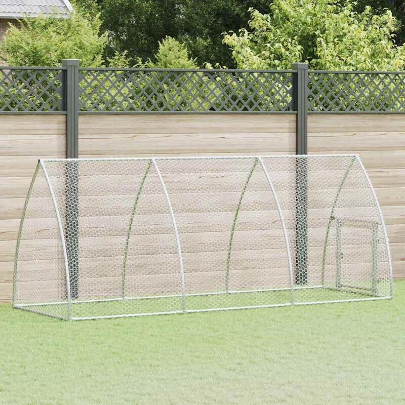 Image of VIDAXL Chicken Cage Silver 300x105x120cm Galvanised Steel Vidaxl 8721012410398
