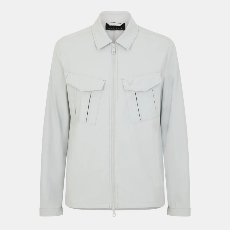 Image of Lyle and Scott Mens Pocket Button-Through Overshirt Grey Mirage male M