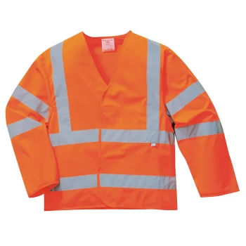Image of Biz Flame Class 3 Hi Vis Anti Static Flame Resistant Jacket Orange S / M