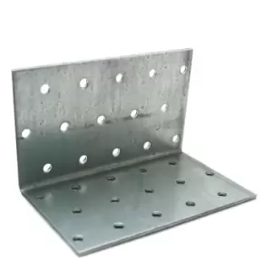 image of Heavy Duty Zinc Plated Reinforced Corner Angle Bracket - Size 60x60x100x2mm - Pack of 10