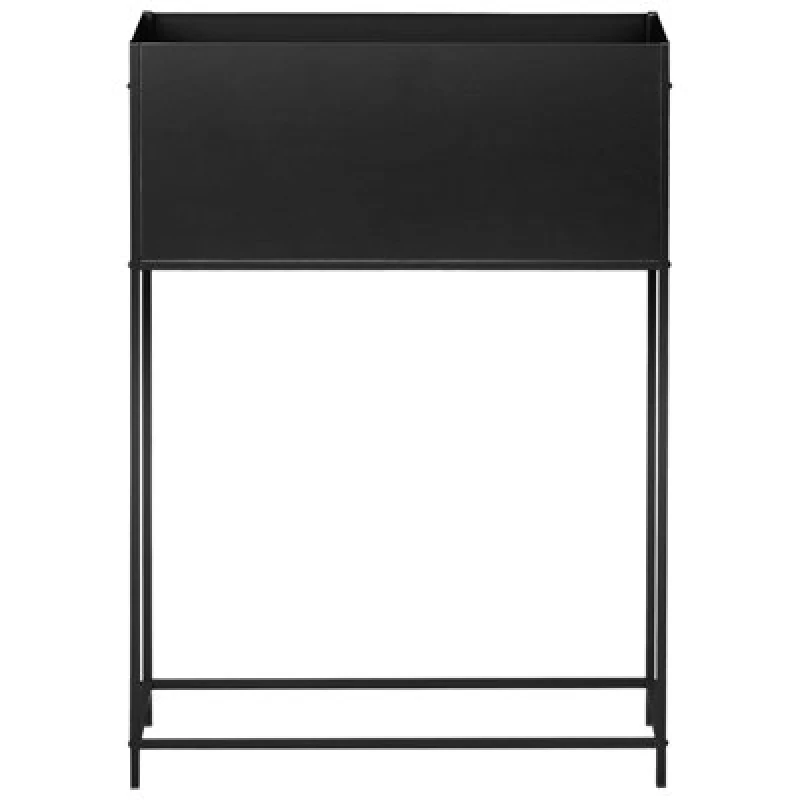 Image of Beliani Elevated Plant Pot Tapien Metal 70 Cm Black