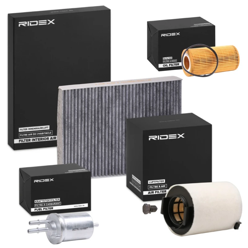 Image of RIDEX 4055F32333 Filter Set with gaskets/seals, with seal ring Filter Set (4055)