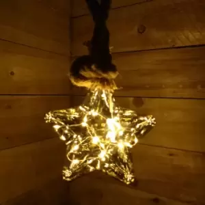 image of 20cm Warm White LED Christmas Star Light Window Decoration Light Battery Power