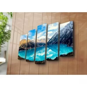 Image of 5NATPAT-44 Multicolor Decorative Canvas Painting (5 Pieces)