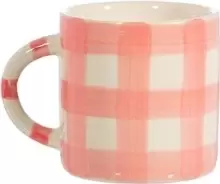 Image of Gingham Mug Pink