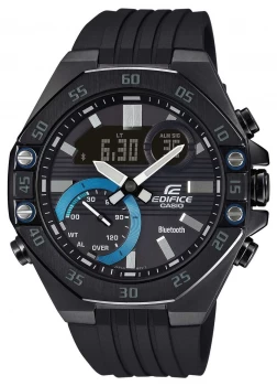 Image of Casio Edifice Black Rubber Strap Smartphone Link Watch