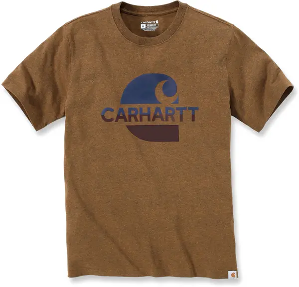 Image of Carhartt Relaxed Fit Heavyweight C Graphic T-Shirt, green, Size S