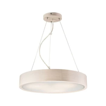 image of Lamkur Lighting - Cylindrical Pendant Ceiling Light White, 3x E27