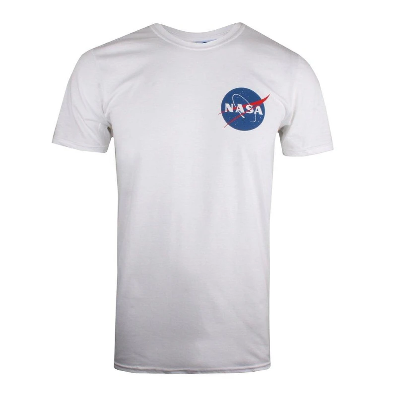 Image of NASA NASA Core Logo Cotton Mens T-Shirt White White