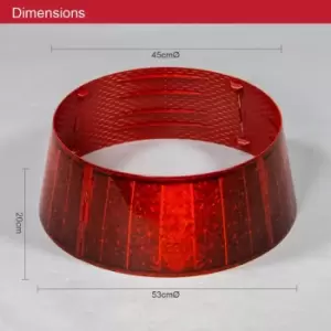 Image of Glossy Christmas Tree Skirt - Red