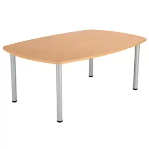 Image of Jemini Boardroom Table Pole Leg 1800x1200x730mm Beech KF821823