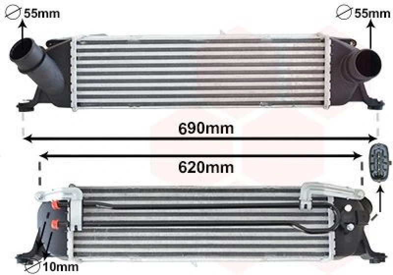 Image of VAN WEZEL Intercooler VAN WEZEL 82014705