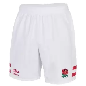 image of Umbro England Rugby Home Shorts 2022 2023 Adults - White