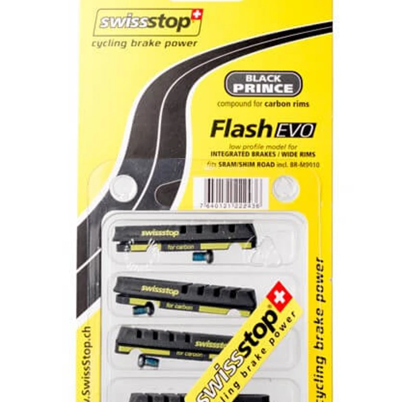 Image of SwissStop Flash EVO Carbon Brake Shoes - Black Prince