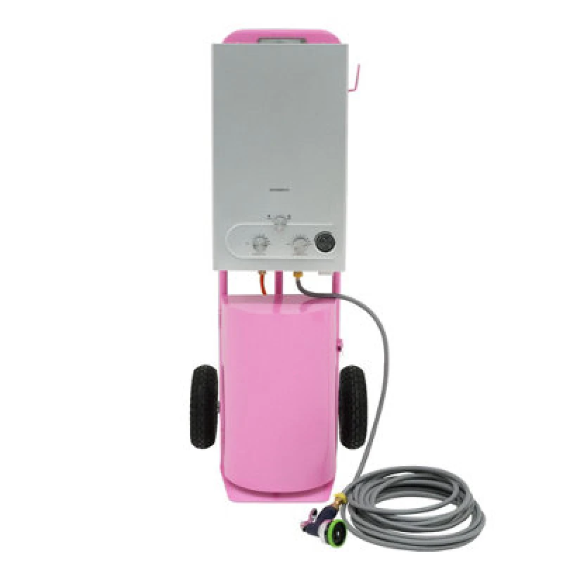Image of Monstershop 18L Portable Horse Shower Instant Gas Hot Water Heater LPG Boiler Trolley Pink Pink