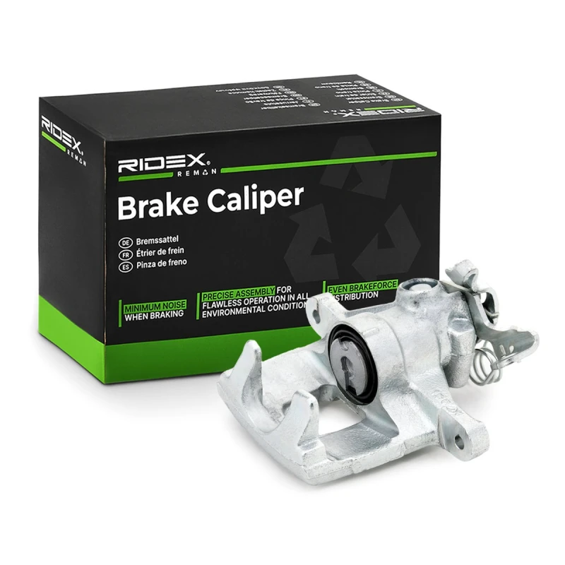 Image of RIDEX REMAN 78B0170R Brake caliper Rear Axle, without holder Cast Iron Brake Caliper (78)