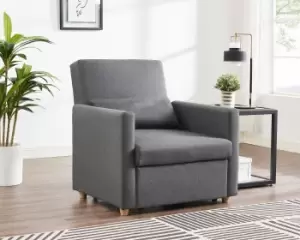 Image of Ross Single Armchair Pull Out Sofa Bed With Chaise Feature and Matching Cushion