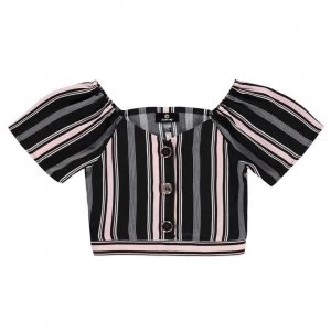 Image of Firetrap Crepe Shirt Junior Girls - Jet Stripe
