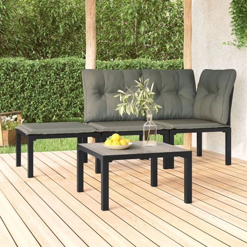 Image of VIDAXL Garden Coffee Table Grey 55x55x31cm DPC and Steel vidaXL 8720845760861