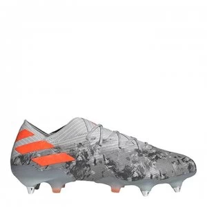 Image of adidas Nemeziz 19.1 Football Boots Soft Ground - Grey/Orange