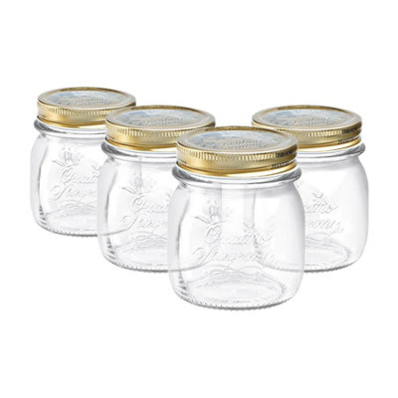 Image of Bormioli Rocco Quattro Stagioni Glass Preserving Jars 250ml Clear Pack of 4 Clear