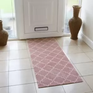 Image of JVL Mega Runner Mat 57 x 150 cm, Rose Lattice