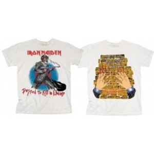 image of Iron Maiden Chicago Mutants Mens White T Shirt: X Large