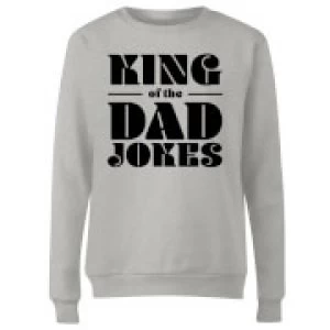 Image of King of the Dad Jokes Womens Sweatshirt - Grey - 3XL
