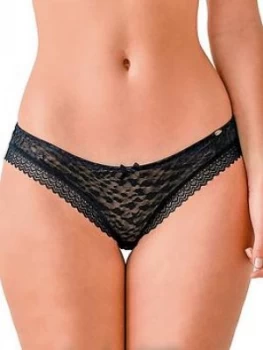 Image of Pretty Polly Leopard Lace Briefs - Black