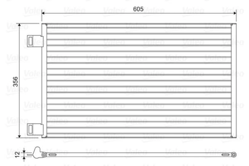 Image of Air conditioning condenser VALEO 822553