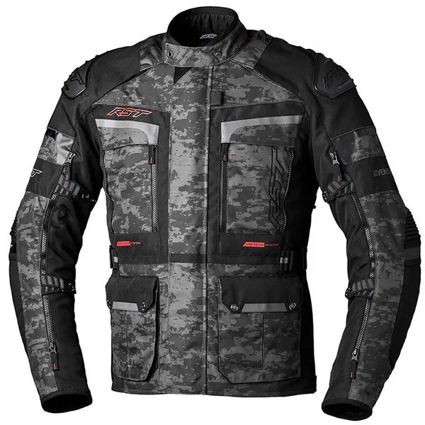 Image of RST Adventure-X Jacket Grey Camo Size 50