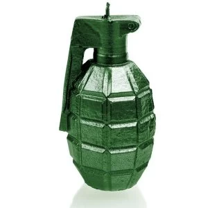 Image of Green Metallic Large Grenade Candle