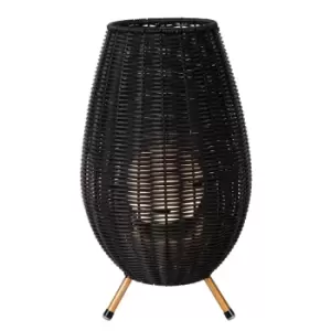Image of Colin Ip44 Cottage 22cm Table Lamp Outdoor - LED - 1x3W 3000K - IP44 - Black