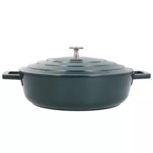 Image of Cast Aluminium 4L Shallow Casserole Dish with Lid
