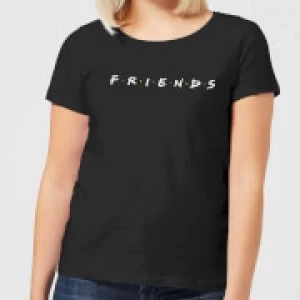 Image of Friends Logo Contrast Womens T-Shirt - Black