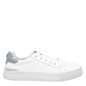 Image of M by Moda Metal Balina Trainers - WHITE/Blue CROC