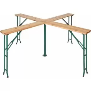 Image of Folding table Quattro 241 x 241 x 103cm - bar table, foldable table, wooden folding table - brown