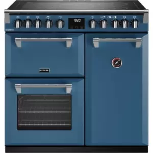 image of Stoves Richmond Deluxe ST DX RICH D900Ei RTY TBL Electric Range Cooker with Induction Hob - Thunder Blue - A/A Rated