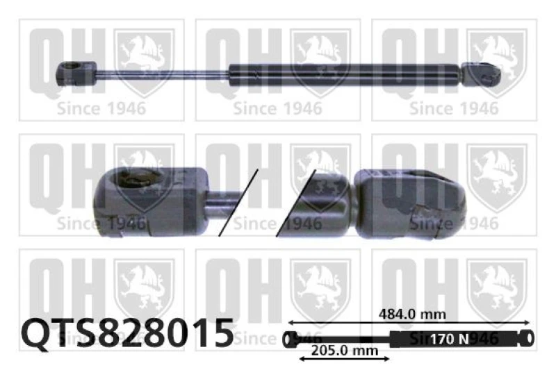 Image of QUINTON HAZELL Bonnet strut QUINTON HAZELL QTS828015