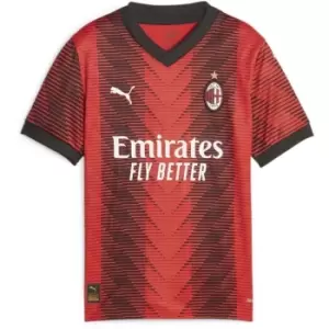 Puma AC Milan Home Shirt 2023 2024 Juniors - Red