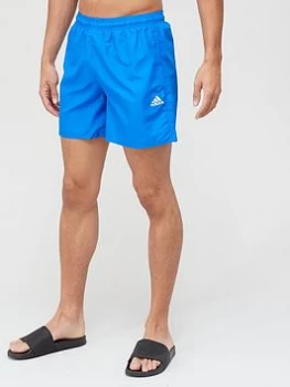 image of adidas Solid Swim Shorts - Blue Size 2XL, Men