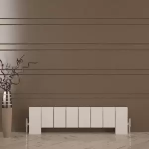 Image of Carisa - Elvino Floor Aluminium Radiator 300x995 1656 BTUs Textured White - White