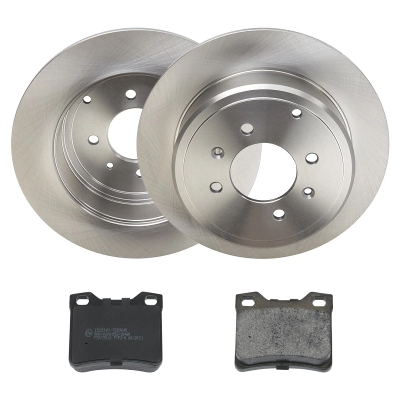 Image of RIDEX 3405B2156 Brake disc and pads set Rear Axle, Brake Disc Type: Solid, excl. wear warning contact Brake Set,disc brakes (3405)