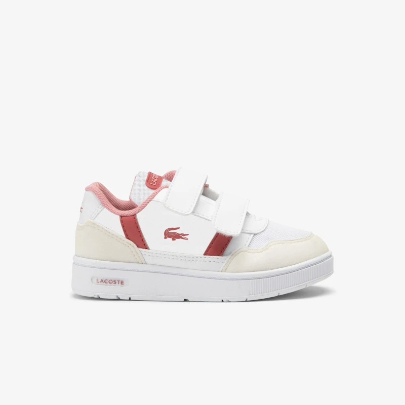 Image of Lacoste T-Clip Trainers White Pink male 8 infant