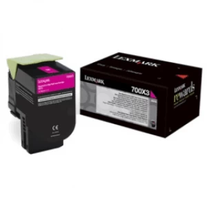 image of Lexmark 700X3 Magenta Laser Toner Ink Cartridge