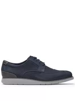 Image of Rockport Tm Craft Wingtip Casual Shoe, Blue, Size 10, Men