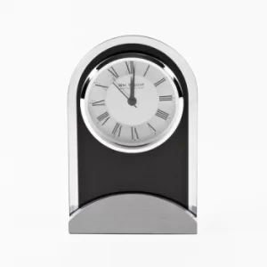 Image of WILLIAM WIDDOP Arched Glass & Wood Mantel Clock