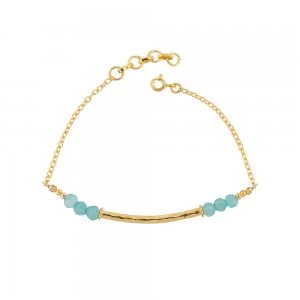 image of Juvi Designs Gold vermeil boho bamboo bar bracelet Blue